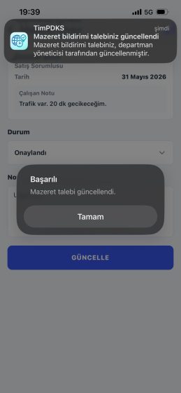 Mazeret Bildirimi